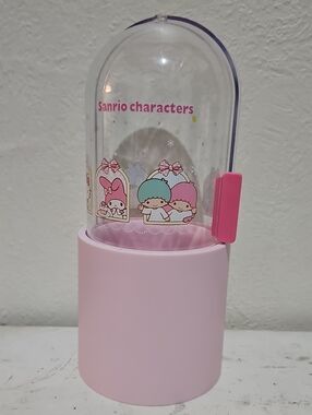 Sanrio Pink and Hot Pink Clear Dome Makeup Brush Hold/Pen Holder